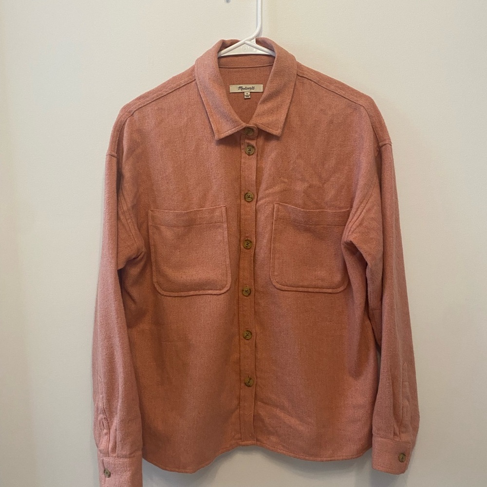 Madewell pink flannel size small